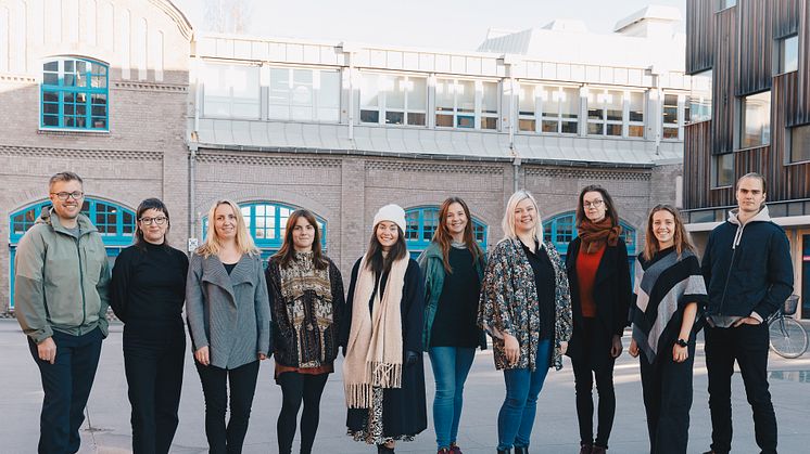 Fr v. Pontus Bengtsson, Erika Sandberg, Sara Sandström (pausat deltagandet), Nathalie Shik, Agnes Sjöström, Caroline Kjellsson, Sanna Jonsson, Hilda H Strandberg, Hanna Jansson och Petter Hendfridsson. FOTO: Bea Holmberg.