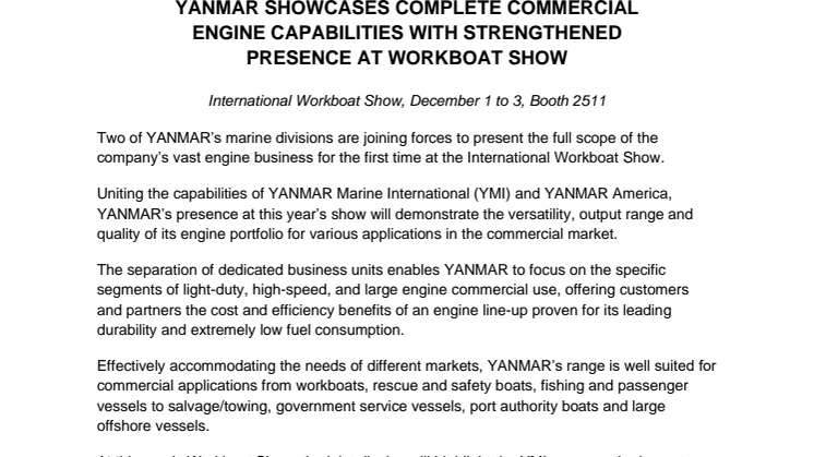 November 30 2021 - YANMAR Showcases Complete Commercial Engine Capabilities at Workboat.pdf