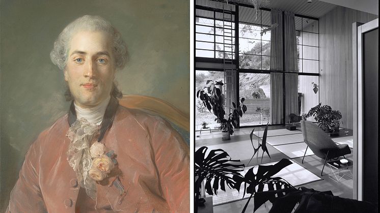 Jean-Baptiste Perronneau, Olivier Journu, 1756. Metropolitan Museum of Art. Interiör från Eames house, Los Angeles. Foto: Julius Shulman, 1950, the Getty Research Institute.