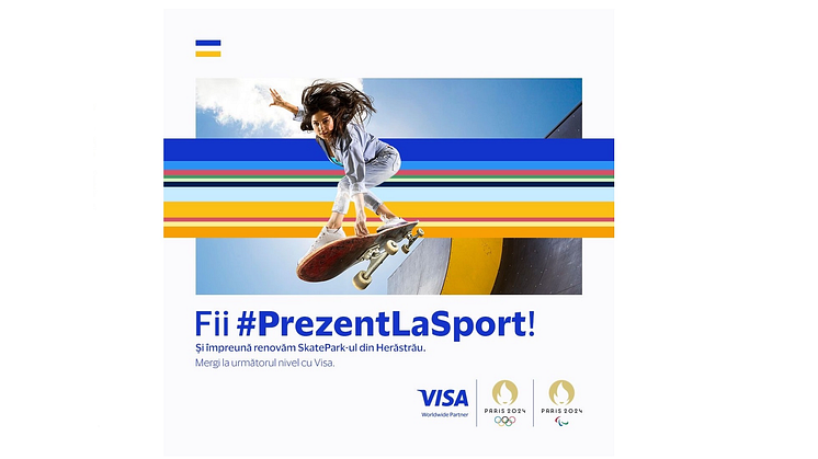 Visa renovează un skatepark din București și invită tinerii să spună #PrezentLaSport cu ocazia Jocurilor Olimpice și Paralimpice Paris 2024