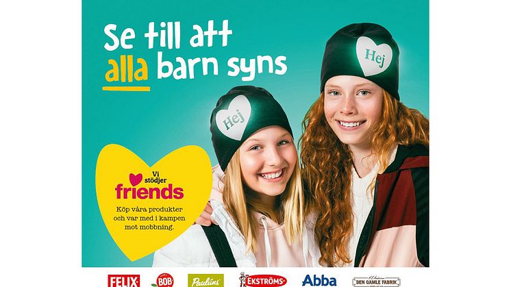 Orkla och Friends i ny kampanj om att få svenska skolbarn att synas bättre