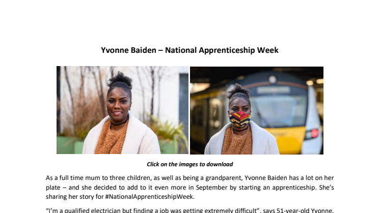 Yvonne Baiden - National Apprenticeship Week