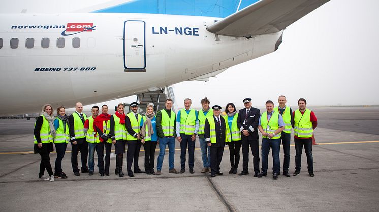 Norwegian og UNICEFs nødhjelpsfly i lufta på vei til Jordan 