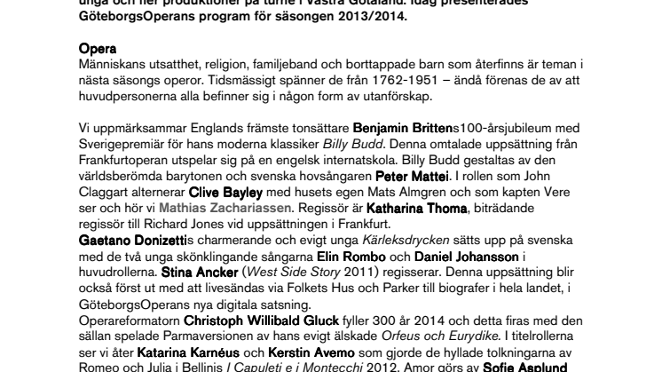 GöteborgsOperans säsong 2013/2014 