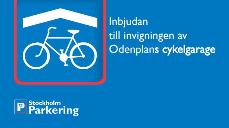 Pappersutskick inbjudan invigning cykelgarage Odelplan