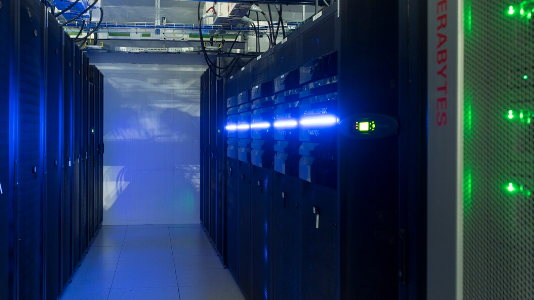 From inside the DC1-Stavanger Data Center Facility.