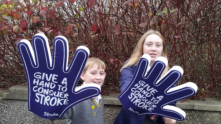 ​Ripley St Thomas pupils give a hand on World Stroke Day