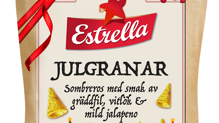 Estrella 2019 Julgranar med smak av gräddfil, vitlök & jalapeno 