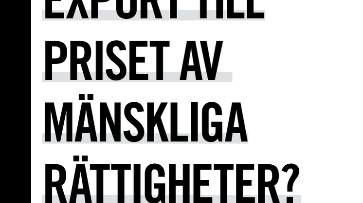 Rapport om svenska exportorganens arbete med mänskliga rättigheter