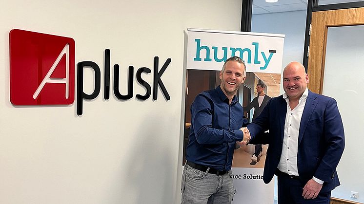 Bob Hanemaaijer, Humly, with Rutger Karelse, General Manager at AplusK