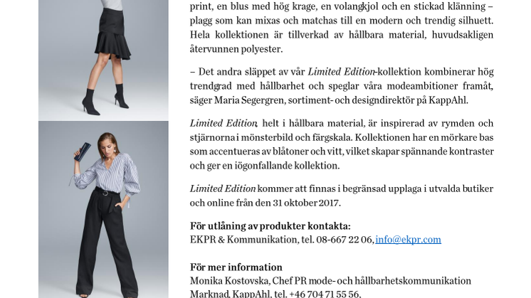 KappAhl presenterar trendkollektion i hållbara material