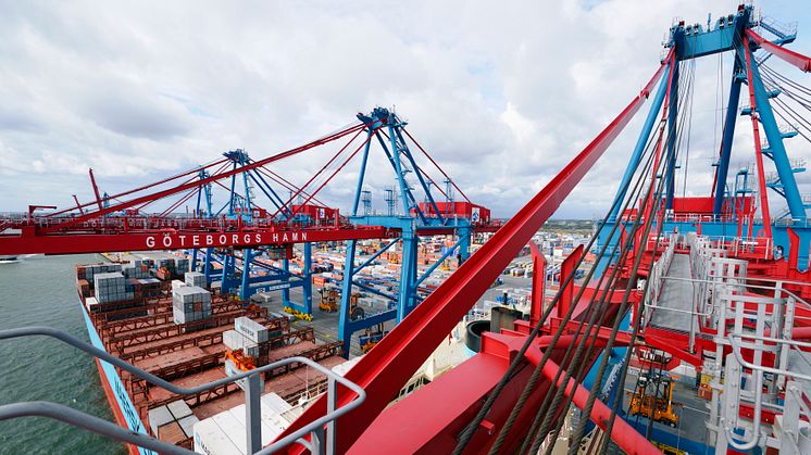 Under perioden  juli till och med september sjönk containerhanteringen i Göteborgs Hamn med 28%.