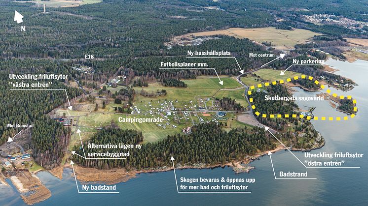 Flygbild över Skutberget