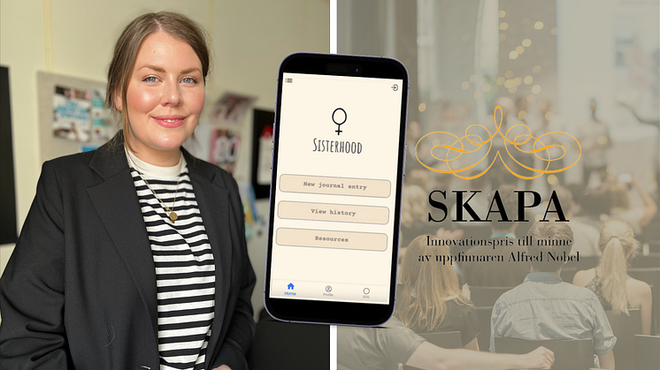 Angelica Smedberg vinner 2023-års SKAPA-pris i Gävleborg med appen Sisterhood
