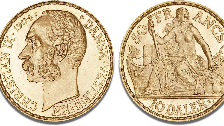 Christian IX, 50 francs / 10 daler 1904