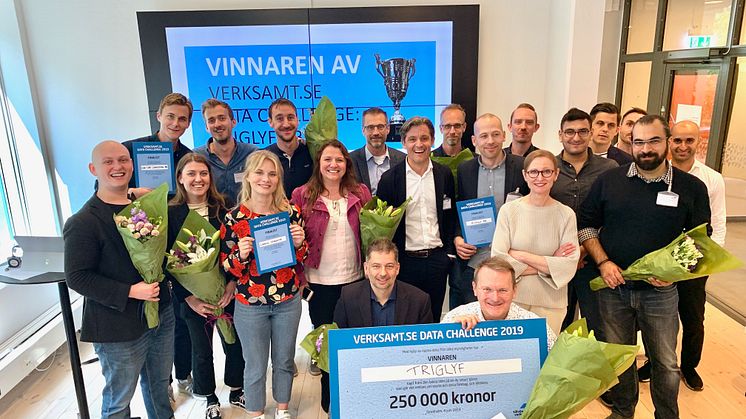 En ny rekryteringstjänst för små och medelstora företag är vinnare i Verksamt.se Data Challenge. Priset delades ut på tisdagen av Tillväxtverkets generaldirektör Gunilla Nordlöf.