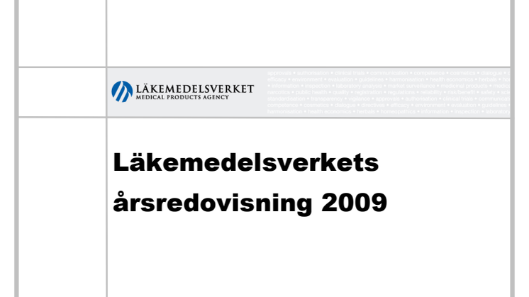 Läkemedelsverkets årsredovisning 2009