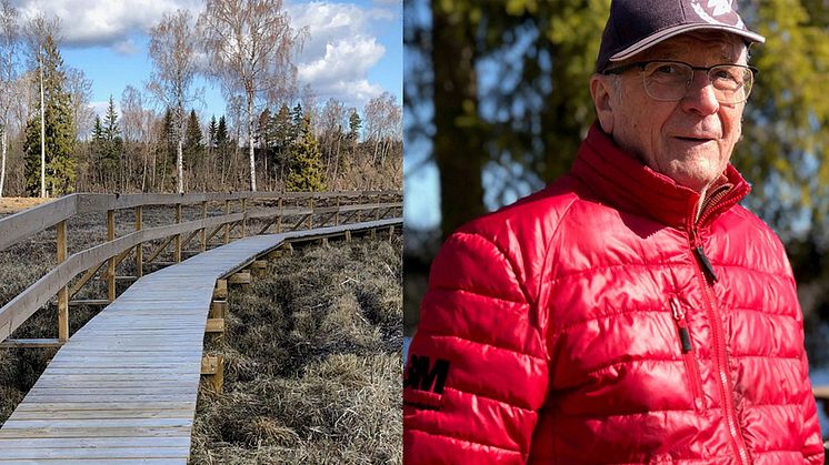 Den nybygda spången som Leif Söderberg i Mockfjärd har varit med och byggt.