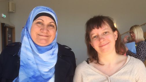 Hana El-Badaoui Kadoura och Lynn Nylander, modersmålslärare i Lund