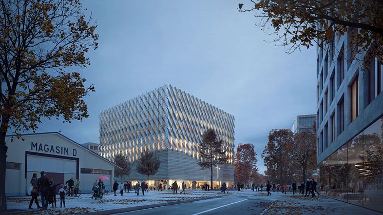 Arkitektbyrån Elding Oscarsons förslag på den nya kyrkan i Frihamnen.