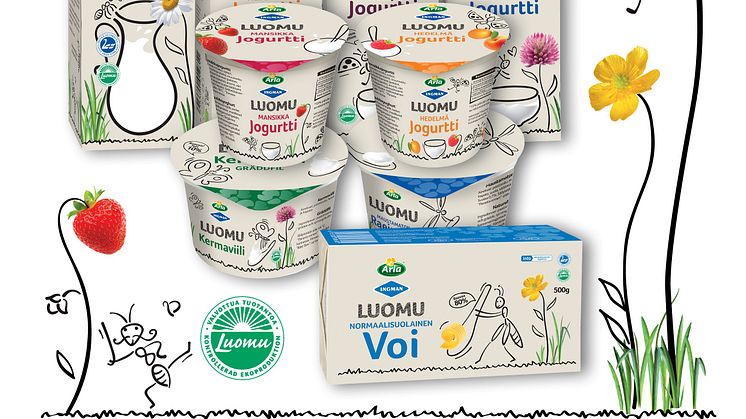 Arla Ingmanin kotimaisten luomutuotteiden valikoima laajenee