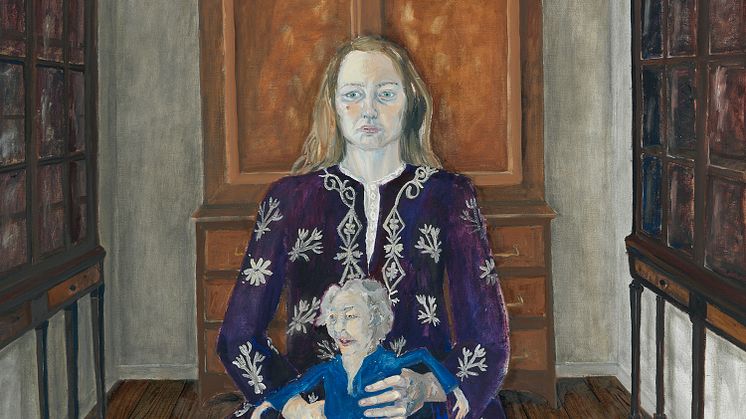 Lena Cronqvist, Modern, 1975. Olja och tempera på duk, 169 x 126 cm. Foto: Per Myrehed, Norrköpings Konstmuseum. Bild beskuren.