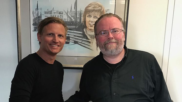 Daniel Sporre, kommunikationschef STCC AB (t.v) & Tobias Alsing, projektledare SVT (t.h)