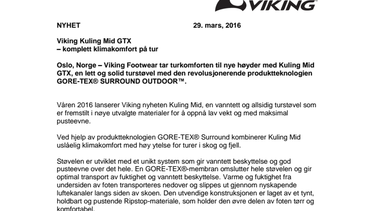 Vikings Kuling Mid - komplett klimakomfort med GORE-TEX Surround