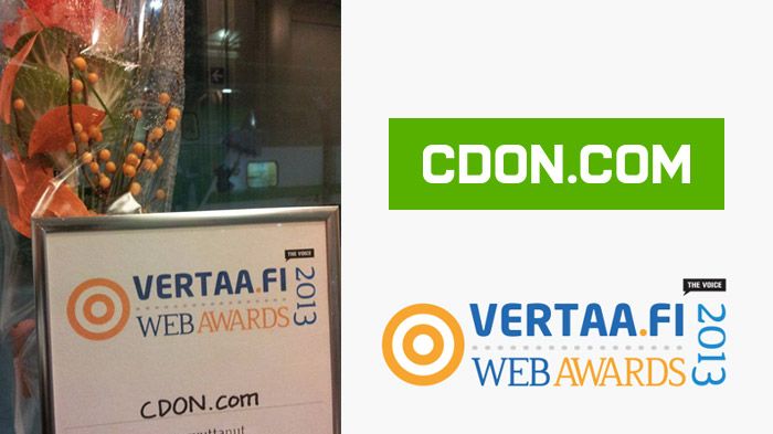 CDON.com vinnare i Vertaa.fi Web Awards