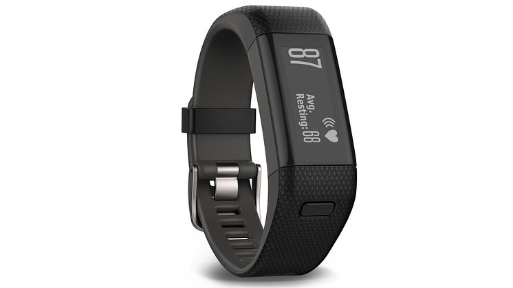 Garmin® presenterar vívosmart® HR+ En smart aktivitetsmätare med GPS och pulsmätning