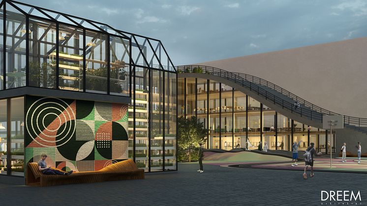C-PARK. Visionsbild för transformerad parkeringsplats
