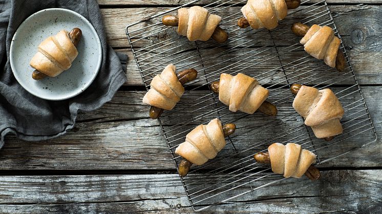 Pølsehorn med fuldkorn