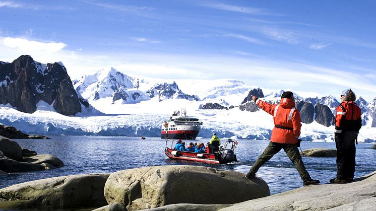 Landing at Petermann Island, Antarctica PHOTO: CAMILLE SEAMAN