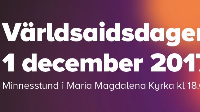 Världsaidsdagen 1 december - Minnesstund och konsert