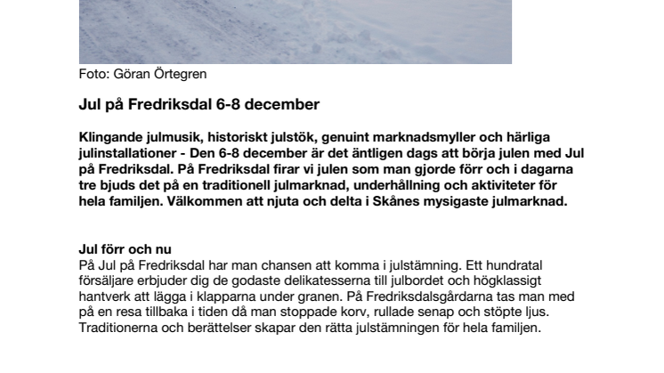 Jul på Fredriksdal i Helsingborg