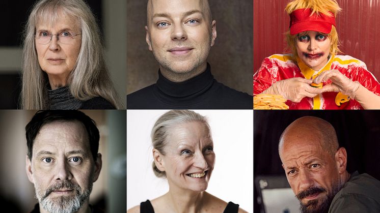 Bilder: Ulla Wiggen (foto: Margareta Bloom Sandebäck), Robert Fux (foto: Peter Knutson), Karin Dreijer (foto: Ninja Hanna), Mats Jonsson (foto: Frida Sjögren), Efva Lilja (foto: Håkan Larsson), Tarik Saleh (foto: Kim Svensson).