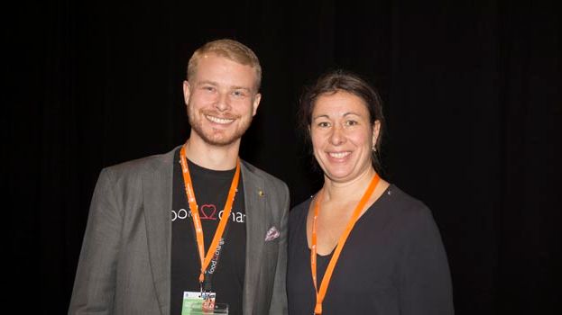 Rikard Lundgren, adept och Anna Sjödin, mentor, deltog i mentorprogrammet 2017