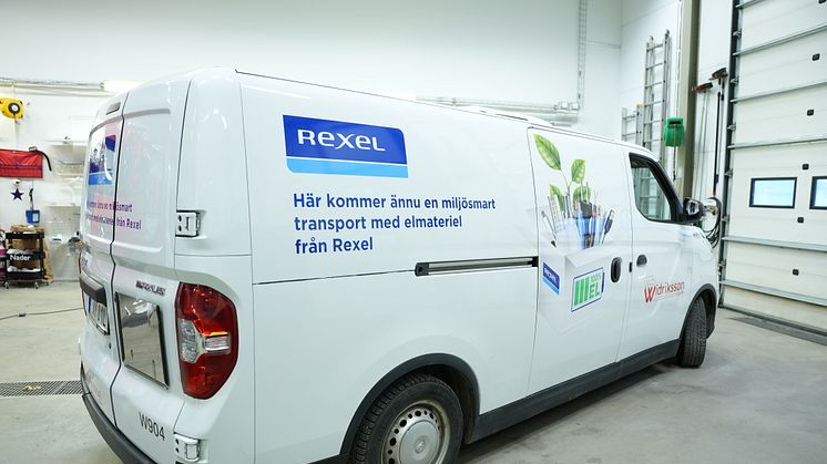 100procent eldrivet när Rexel levererar i Stockholm stad.