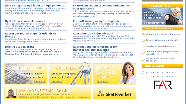 Aktuellt om nyhetsbrevet och hemsidan Ekonomi-info