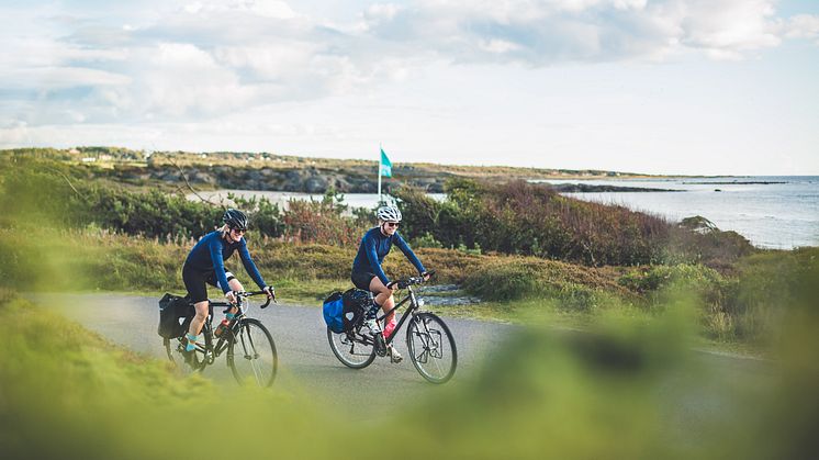 Den havsnära cykelleden Kattegattleden, lockar många utländska och svenska turister till Halland. Fotograf: Oskar Albrektson