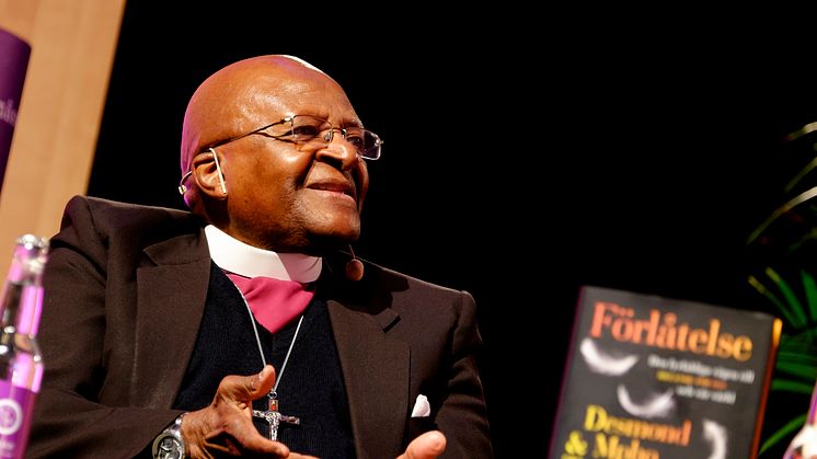 Desmond Tutu under Bokmässan i Göteborg 2014
