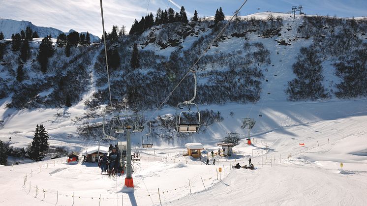 Sesselbahnen Maulerhubel und Allmiboden im Wintersportgebiet Mürren - Schilthorn