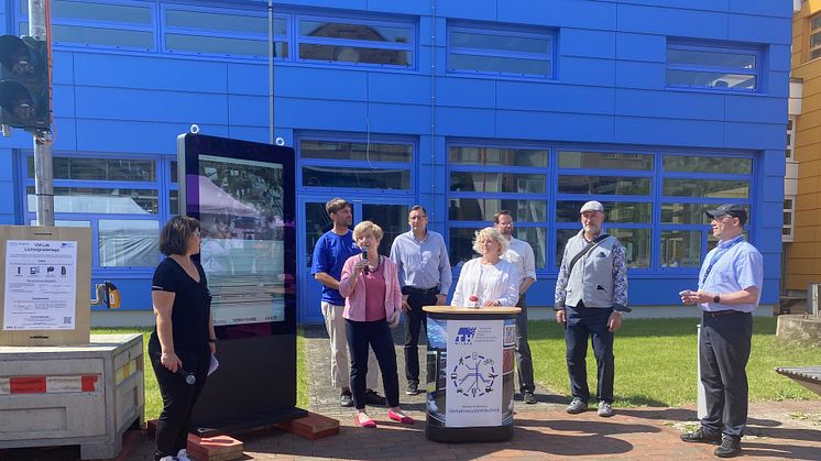 Einweihung der Lichtsignalanlage auf dem Hochschulinformationstag der TH Wildau. (Bild: Mareike Rammelt / TH Wildau)