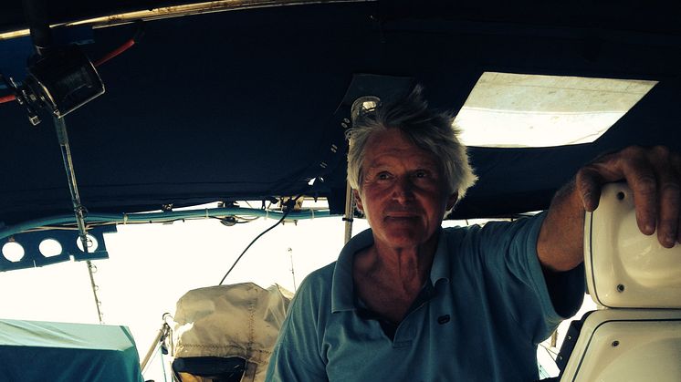 Barry Stedman on board his 50-foot Catalina sloop, 'Imagine'
