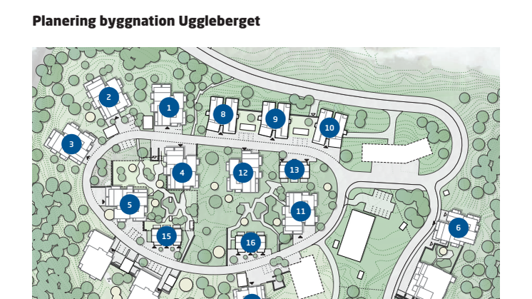 Karta Uggleberget Familjebostäder