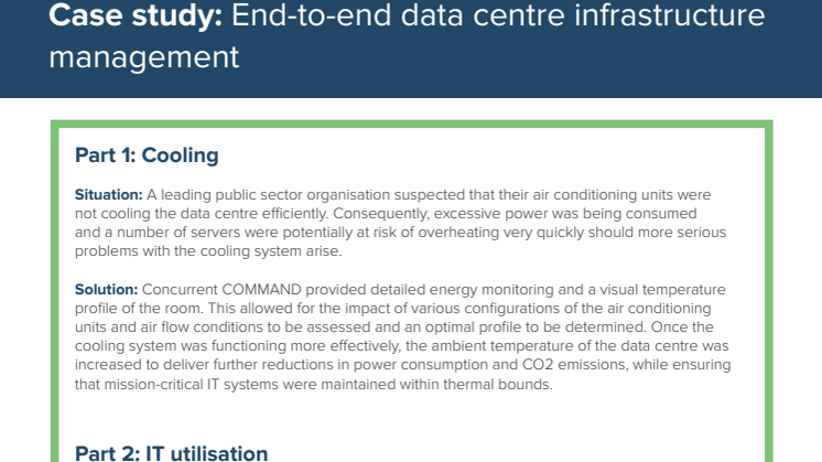 Case study: End-to-end data centre infrastructure management