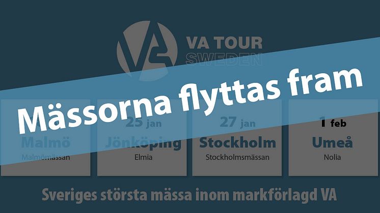 Sveriges största mässa inom markförlagt VA flyttas till våren 2022