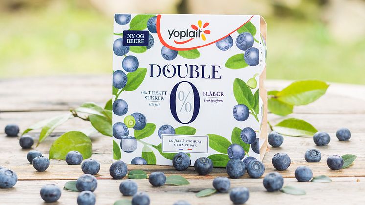 Yoplait Double 0% Blåbær