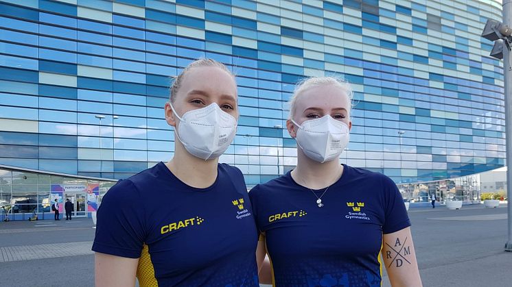 Hanna Rydén och Sofia Redman klara för EM-final i synkron trampolin