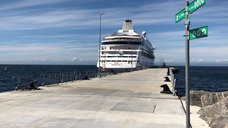 Cruise ships are to be temporarily moored in Visby